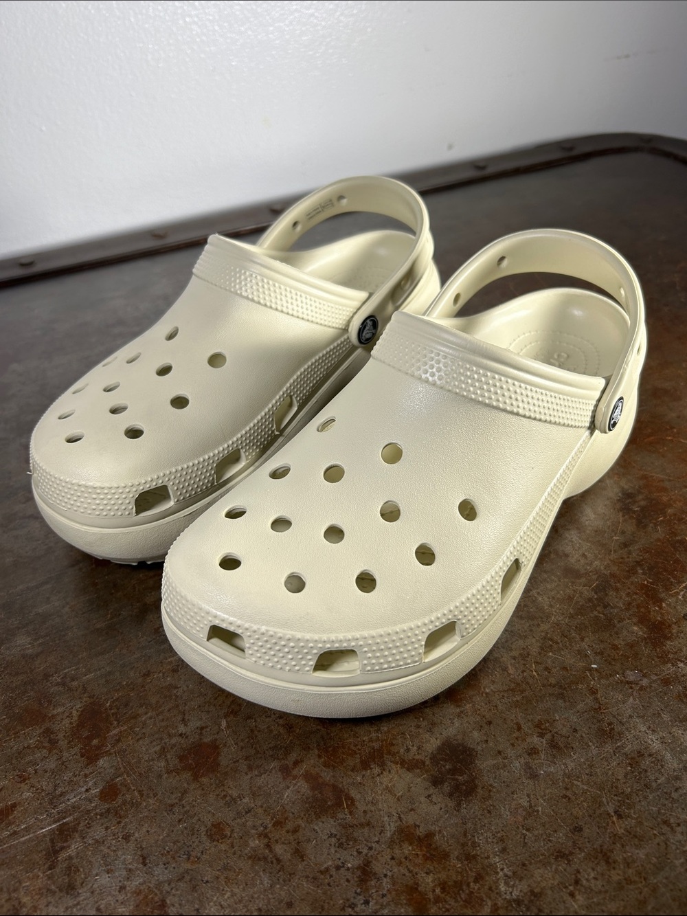 CROCS Classic Platform Cream (Bone) Slip-On Clog Women’s Size 10